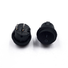 Waterproof Round ON-OFF Rocker Black Button Switch With Led Lamp 3 Pins 20mm Boat Rocker Switch